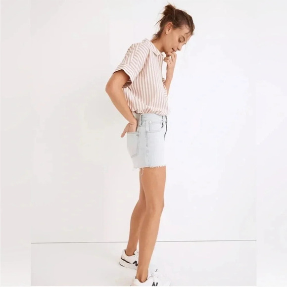 Madewell Relaxed Denim Shorts in Essen Wash Women’s 28 Jean Cut-Offs Americana - Picture 2 of 16